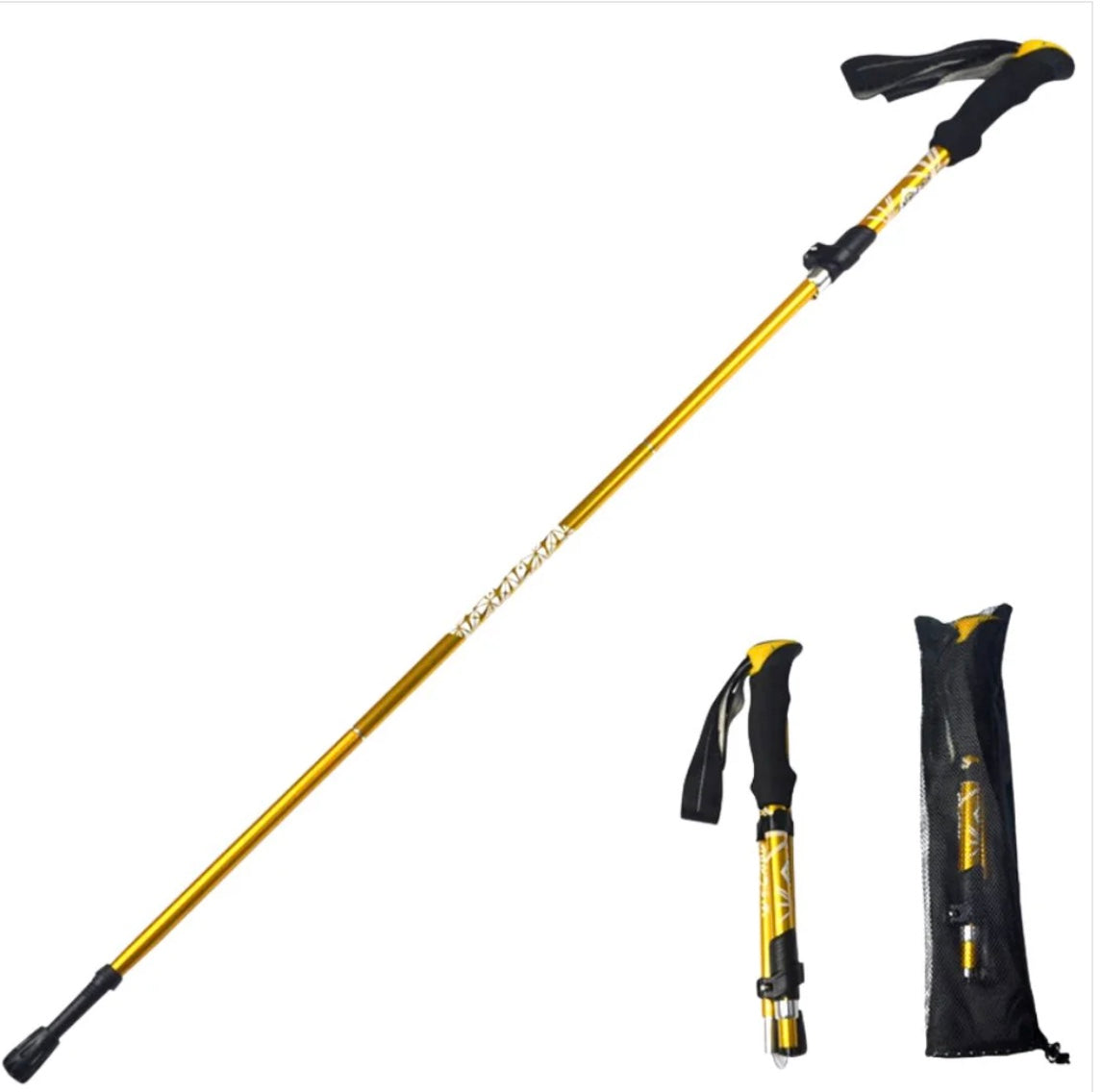 Vandringsstav – hopfällbar och justerbar med kolstålsspets