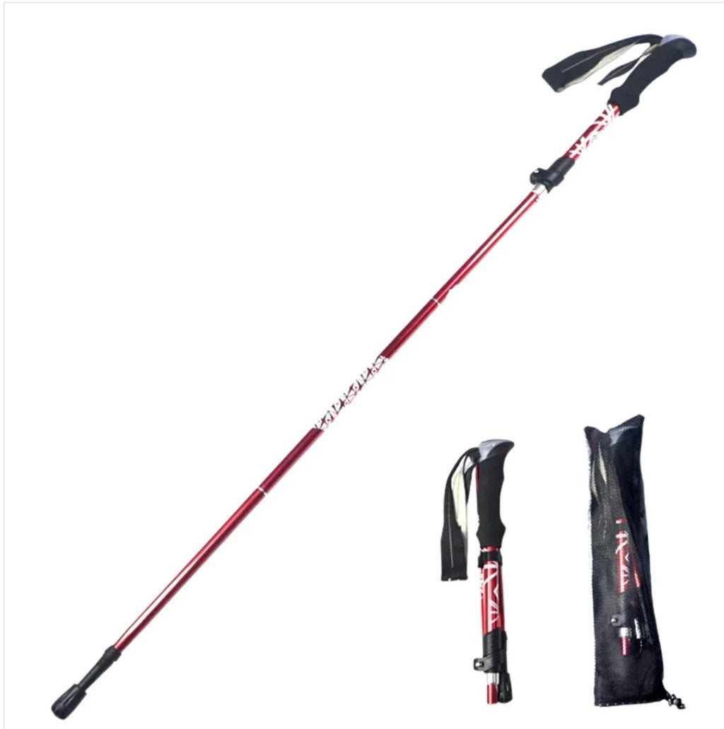 Vandringsstav – hopfällbar och justerbar med kolstålsspets