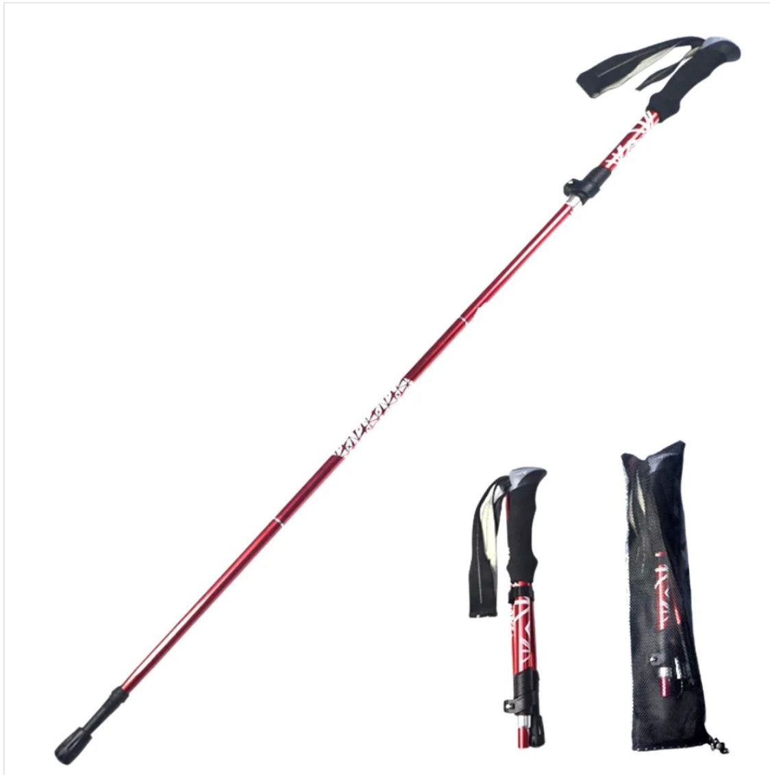 Vandringsstav – hopfällbar och justerbar med kolstålsspets