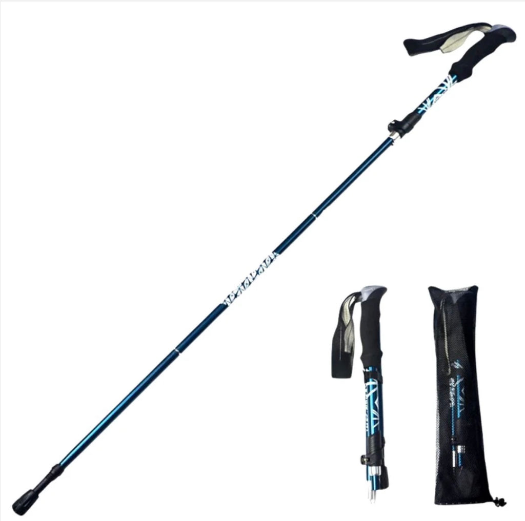 Vandringsstav – hopfällbar och justerbar med kolstålsspets